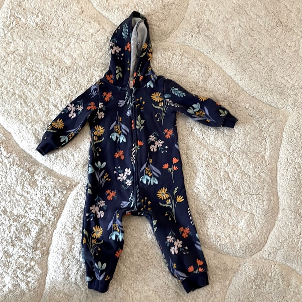 Carter’s baby girls zip up lined sweatsuit, 18m
